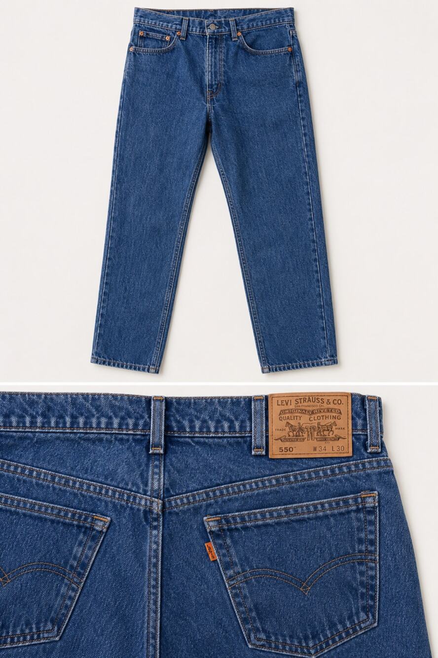 Levis Orange Tab 517 Bootcut Jeans Vintage USA Made Dark Wash 35x31